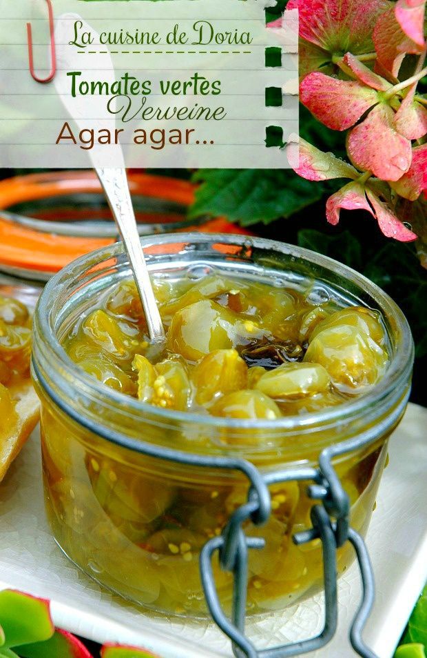 Confiture de tomates cerises vertes et verveine