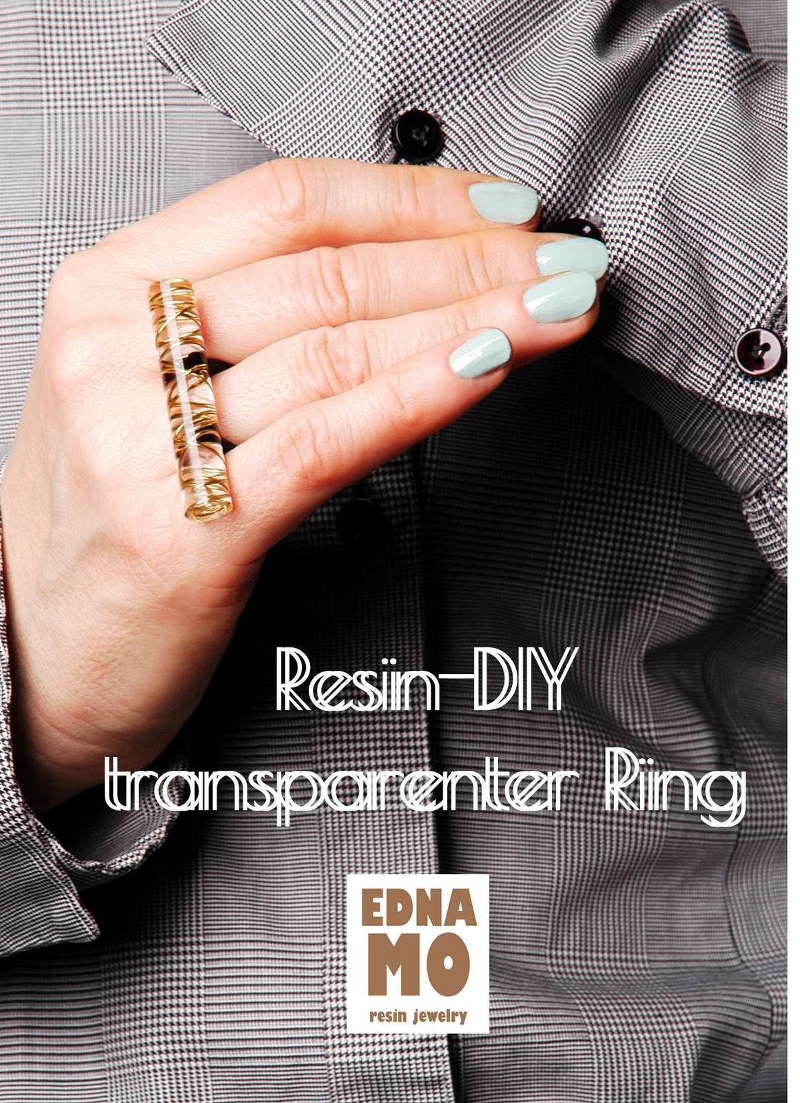 Resin-DIY transparenter Ring - Edna Mo