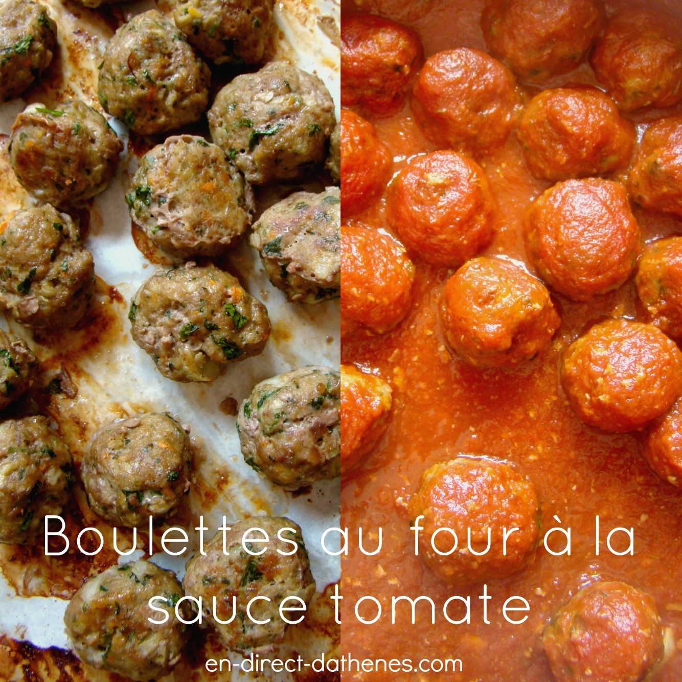 Des boulettes cuites au four en sauce tomate - En direct d'Athènes