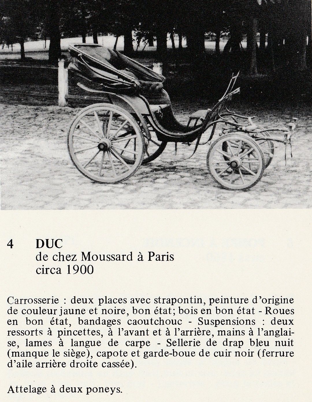 Ce  (petit?) duc figurait dans la vente du 28 octobre 1979 à Fontainebleau ; n° 4 du catalogue.   