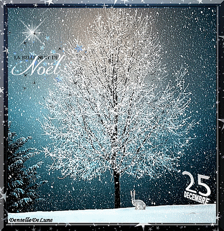 C'est la belle nuit de Noël - gif animé scintillant