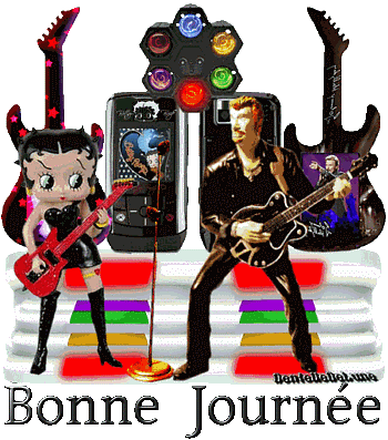 bonne-journée-gif-animé-avec-johnny-hallyday-et-betty-boop-dans-un-duo-de-guitares