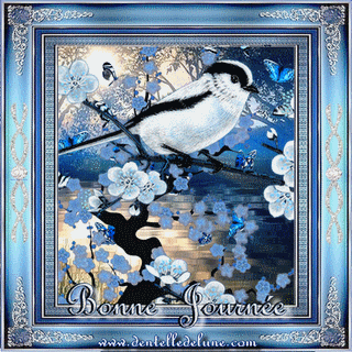 bonne journée gif animé avec oiseau
