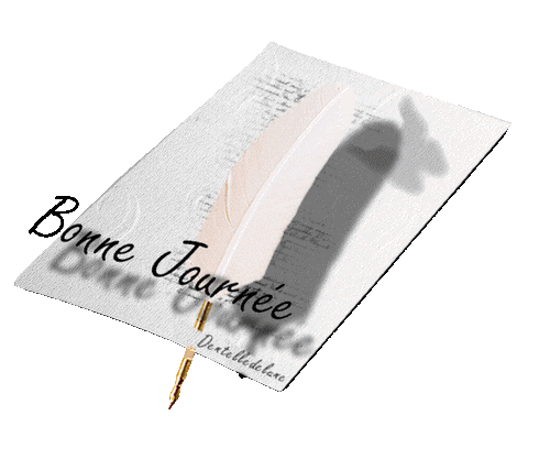 gif animé bonne journée avec ombre de papillon