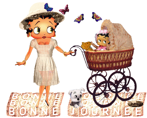 gif animé ... Betty Boop et son bébé Bellybel-gif-animé