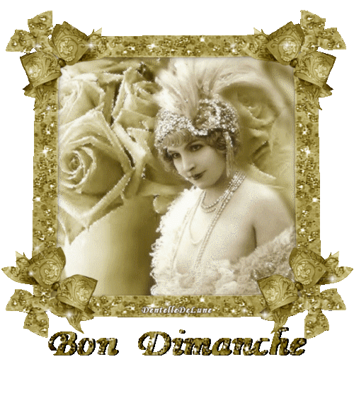 bon dimanche gif animé scintillant vintage