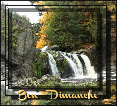 Bon Dimanche gif animé - gif animé bon dimanche nature-cascade