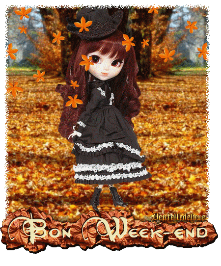 images bon week-end gifs animés automne