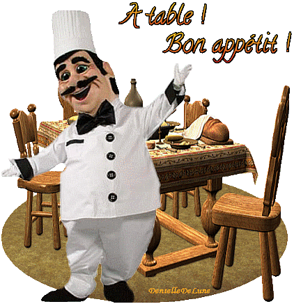 bon-appétit-a-table-gif-animé avec cuisinier danseur