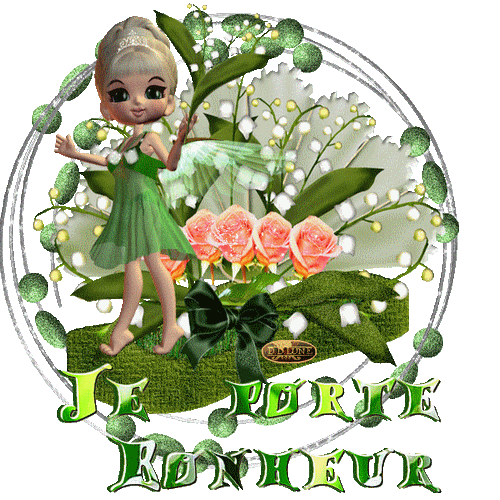 muguet de mai porte bonheur gif animé