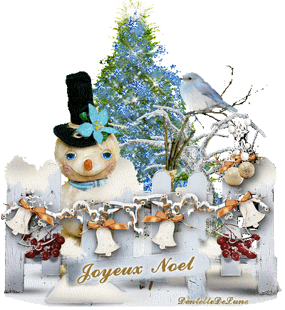gif-animé-noël-avec-bonhomme-de-neige-sapin-illuminé-oiseau-bleu-qui-chante