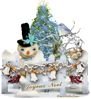 gif-animé-noël-avec-bonhomme-de-neige-sapin-illuminé-oiseau-bleu-qui-chante
