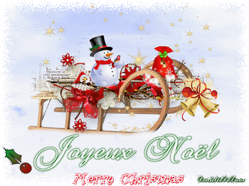 joyeux-noël-gif-animé-merry-christmas-luge-neige-bonhomme-de-neige