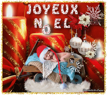 joyeux-noël-gif-scintillant-bébé-qui-dort-bougies-de-noël