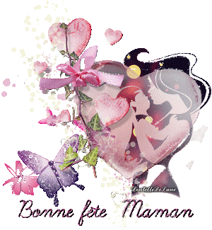 Bonne Fete Maman 4 Gif Scintillant Avec Cœurs Fleurs Les Gifs Animes De Dentelledelune