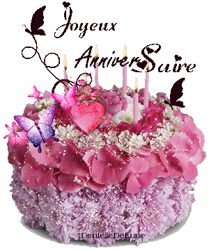 gif-anniversaire-gâteau-fleuri-scintillant-avec-papillons
