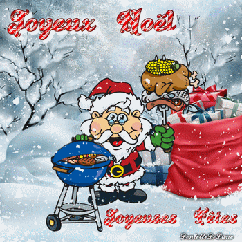 gif-joyeuses-fêtes-noël-père-noël-humour-barbecue-sous-la-neige-2019
