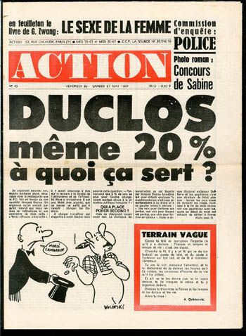 &quot;Action&quot;, journal contestataire fondé en mai 1968