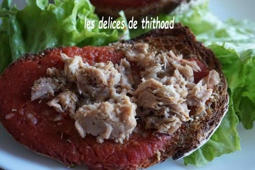 Tartines thon et tomates