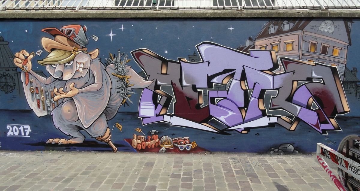 Street Art : Graffitis & Fresques Murales 93055 Pantin