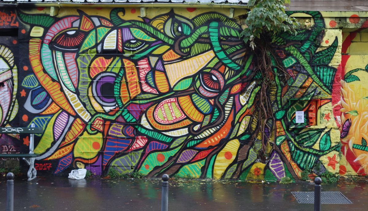 Street Art : Graffitis &amp; Fresques Murales 75019 Paris 