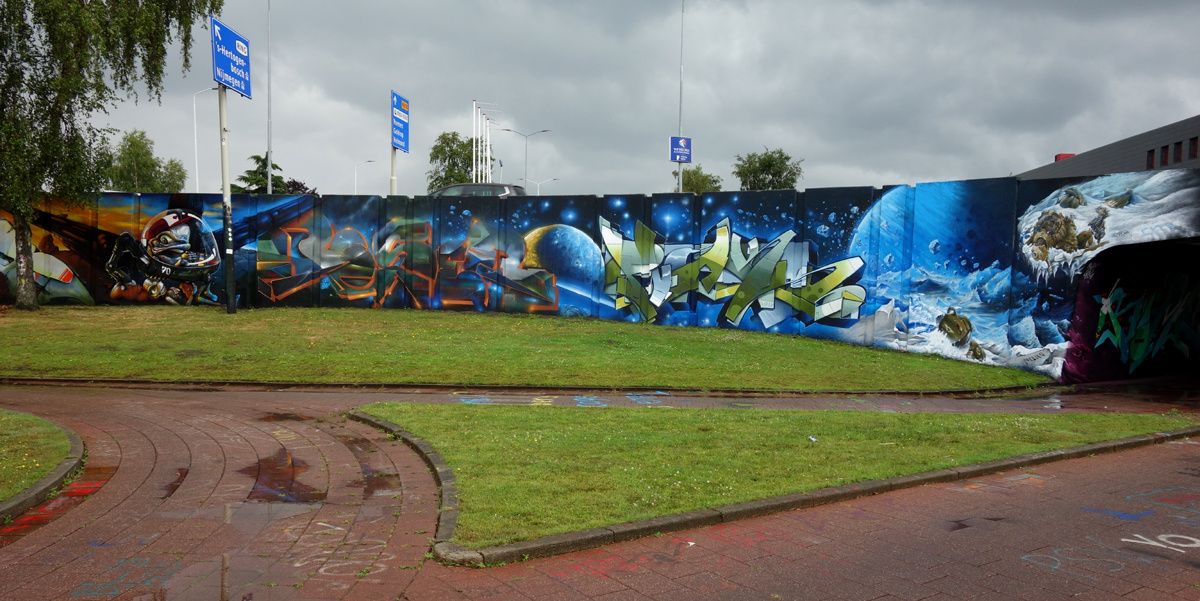 Street Art : Graffitis & Fresques Murales "Step in the Arena" 5600 Eindhoven (Pays Bas)