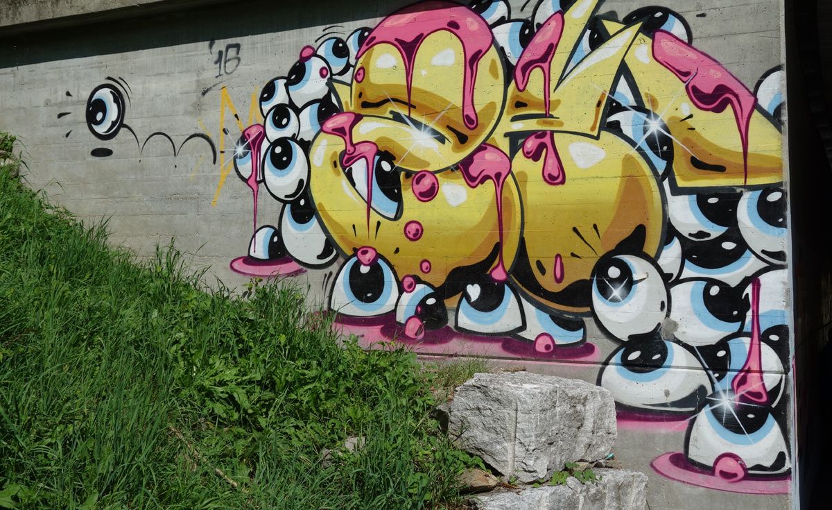 Street Art : Graffitis & Fresques Murales 6802 Rivera (Tessin Suisse)