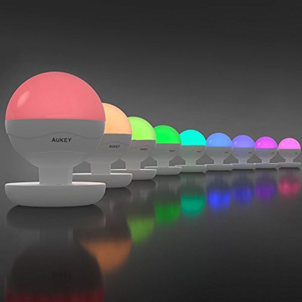 mini lampe chevet aukey rgb led