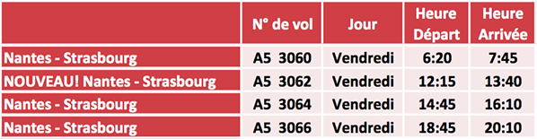 horaires hop air france nantes strasbourg marche noel