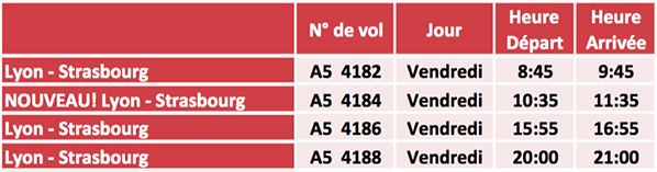 horaires hop air france lyon strasbourg marche noel