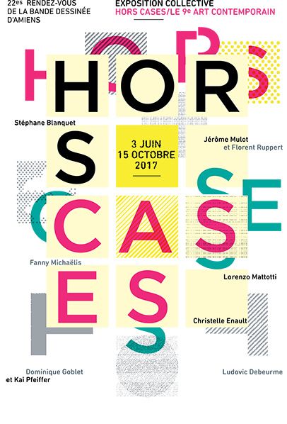 affiche exposition hors cases bd art contemporain amiens