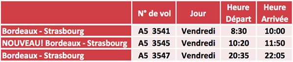 horaires hop air france bordeaux strasbourg marché noel