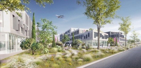 AIR PARC 1 - PERSPECTIVE PRINCIPALE aeroport montpellier mediterranee developpement durable