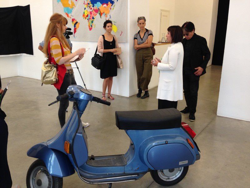 curated by, Galerie Christine Kôenig Vespa by Jonathan-Monk © Wirtschaftsagentur Wien