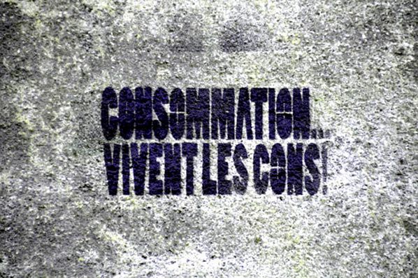 street art consommation vivent les cons