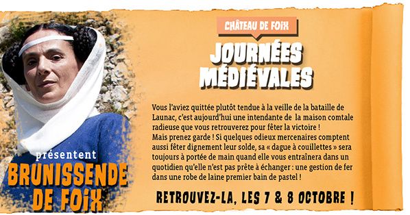brunissende Journées médiévales du Château de Foix