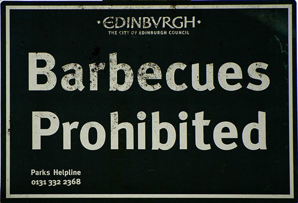 ebinburgh barbecues pohbited