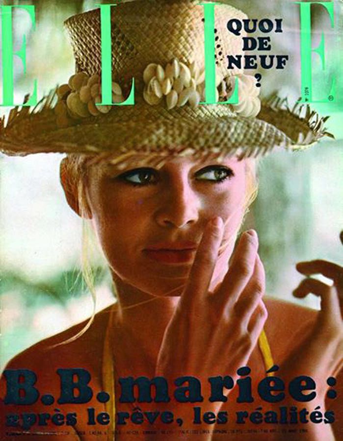 Brigitte Bardot...Les plus belles couvertures du magazine Elle !