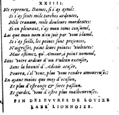 Variante - Louise Labé : sonnet 24 - i-voix