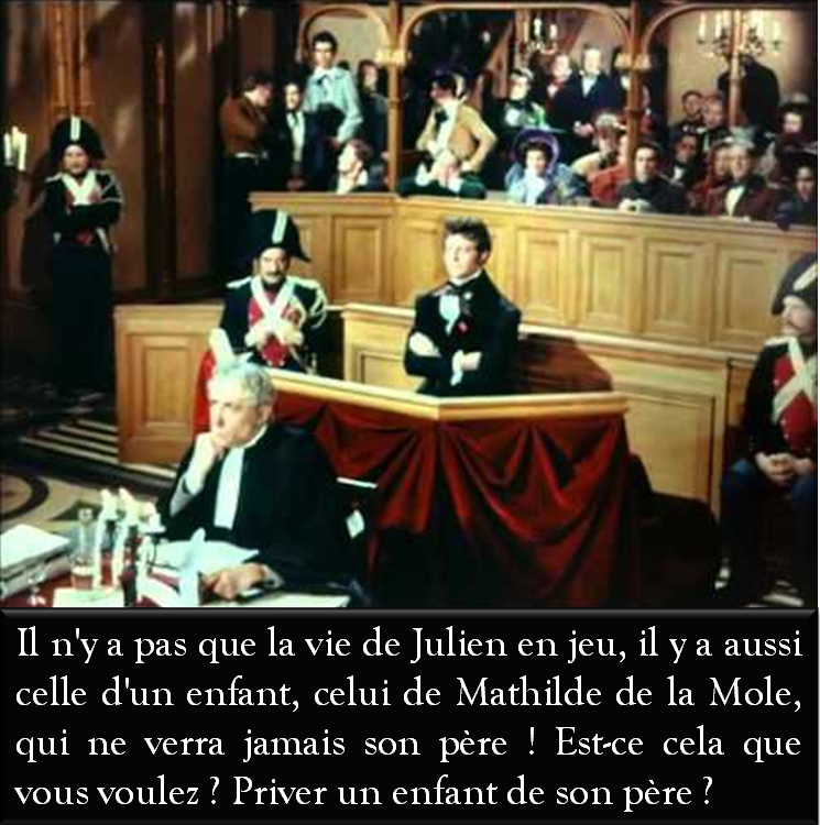 Rare image montrant Julien Sorel à son procès !