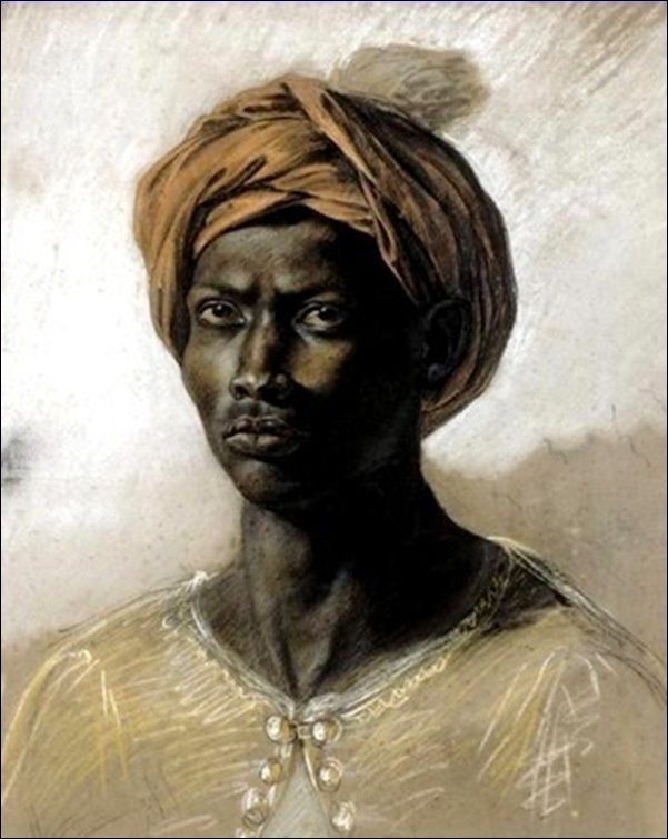 QuentinLatour (Maurice) -Homme noir-Delacroix (Eugène)Portrait d'homme noir