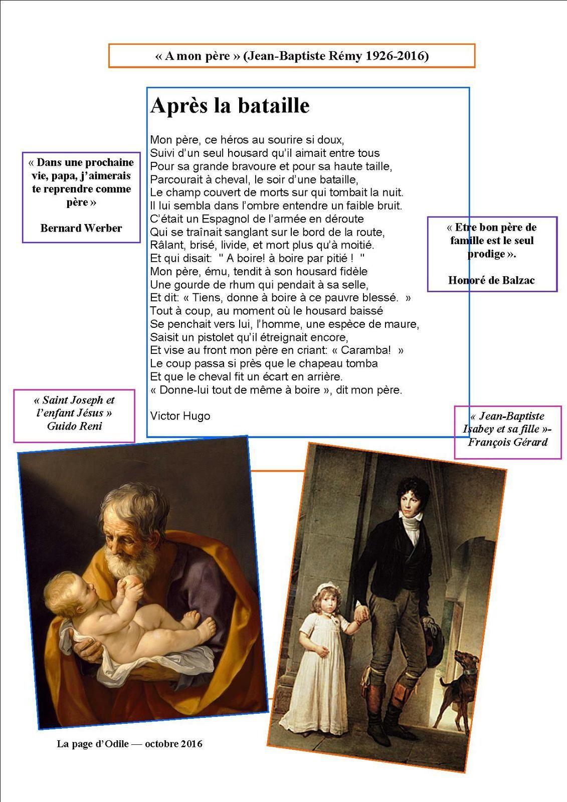 La page poésie d'Odile : A mon père