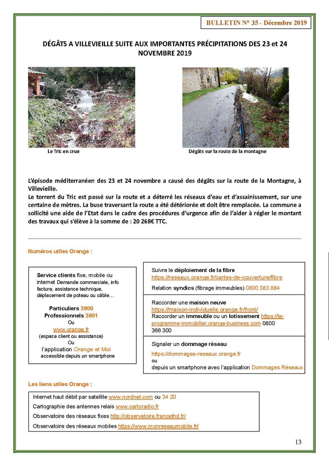 Le bulletin de Val de Chalvagne édition 2019