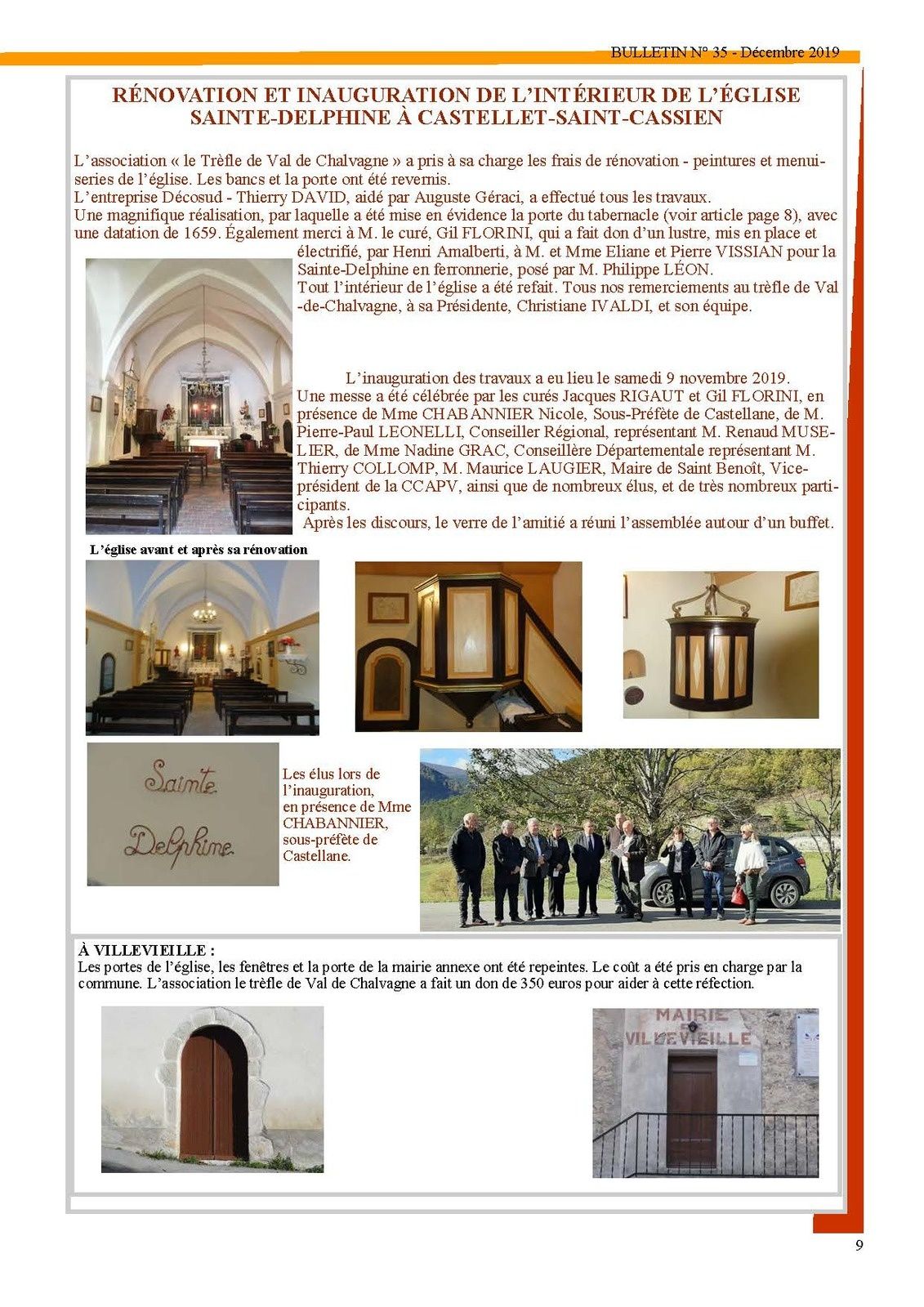 Le bulletin de Val de Chalvagne édition 2019