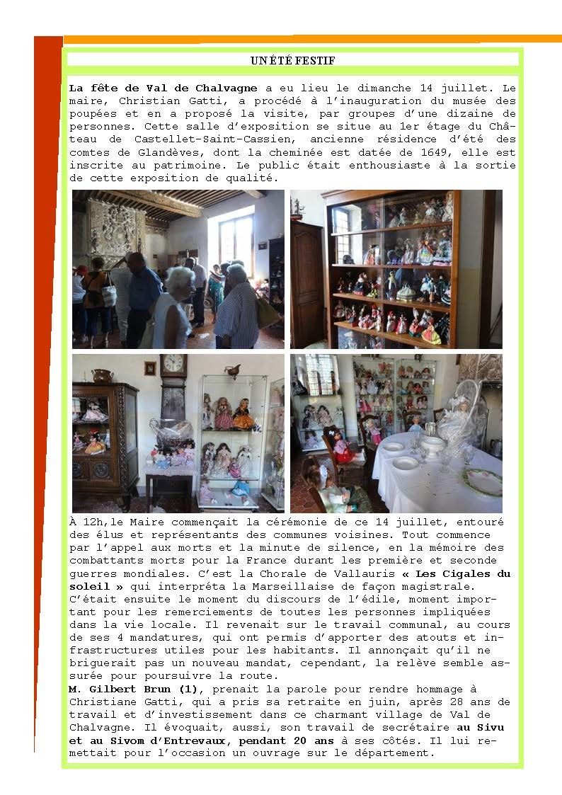 Le bulletin de Val de Chalvagne édition 2019