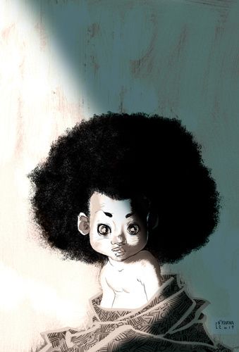 dessin art baby bébé illustration afro noire graphisme tuto