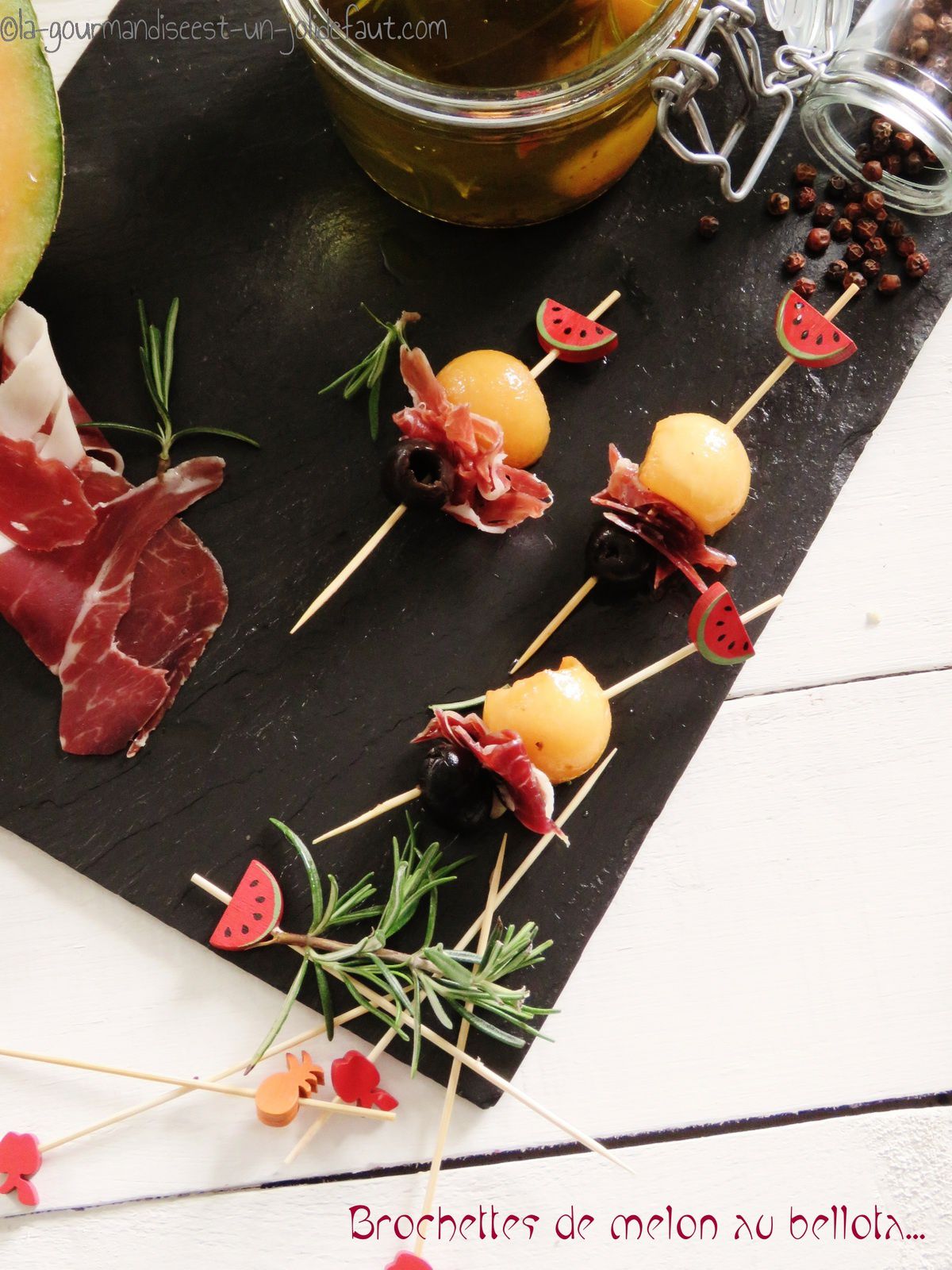 Recette Brochette melon jambon - Blog de