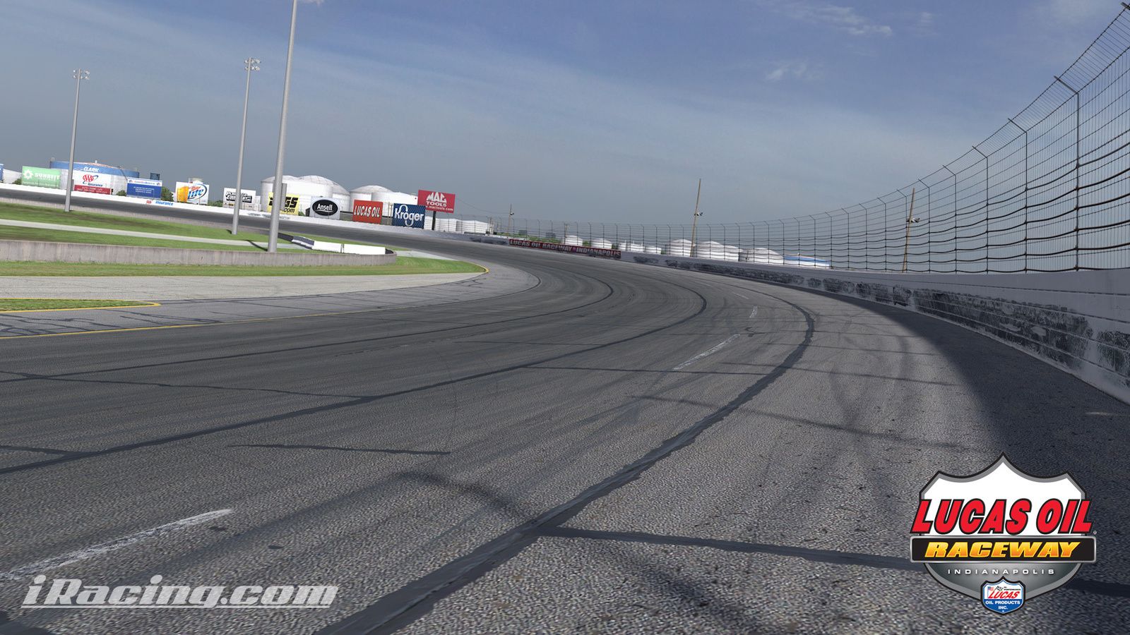 iRacing circuit Lucas Oil Raceway en préparation