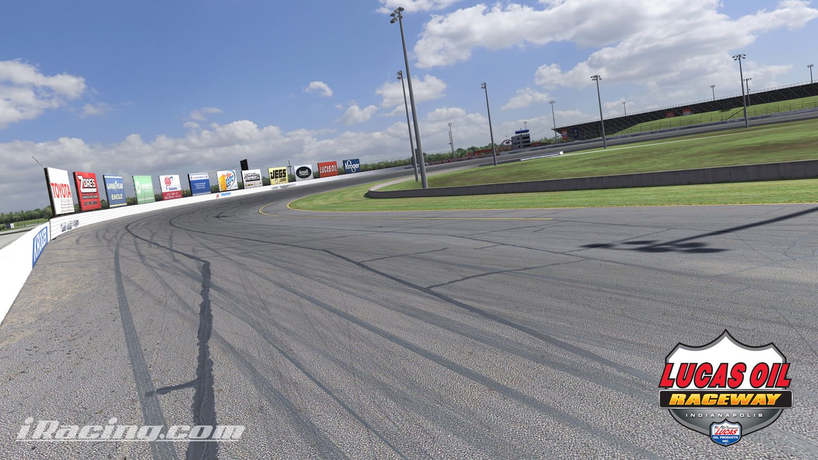 iRacing circuit Lucas Oil Raceway en préparation