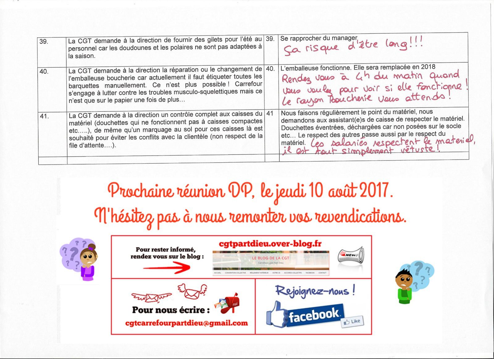 Questions D.P. Juillet 2017
